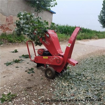 四轮后置式10公分枝条破碎机 环保型修剪树杈粉碎机电动3千瓦枝条削片机1