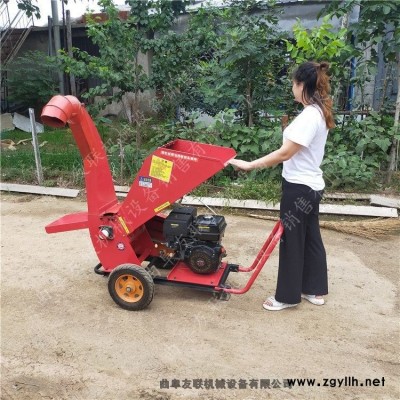 汽油170型果园杂枝粉碎机 干鲜枝条树杈粉碎机 苗圃园枝条削片机1