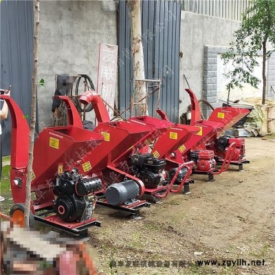 四轮后置式树枝粉碎机 枯枝落叶粉碎机 5-10公分枝条破碎机价格3
